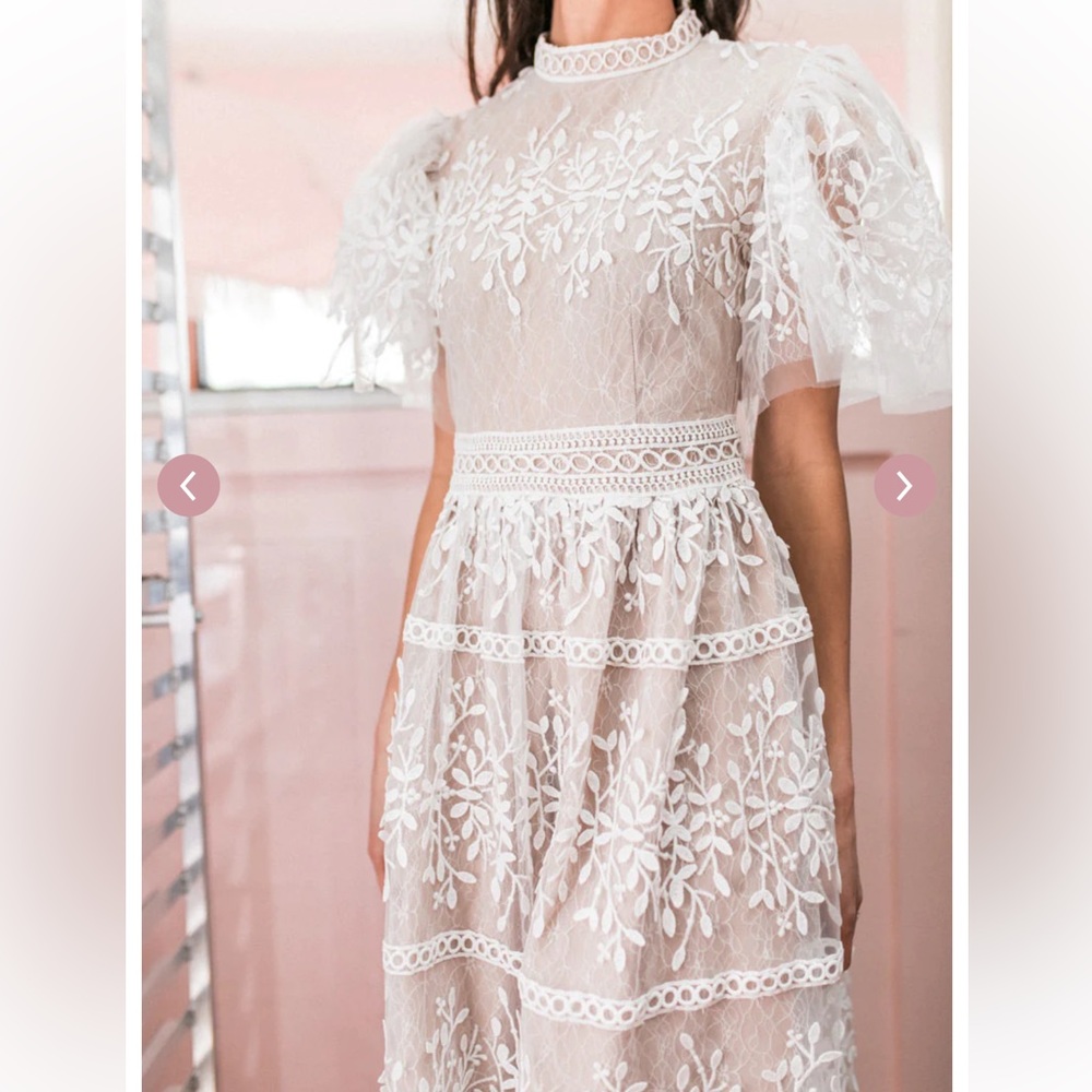Ivy City Sicily Dress with Flutter Sleeves